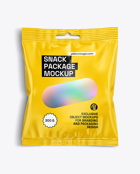 Glossy Snack Package Mockup