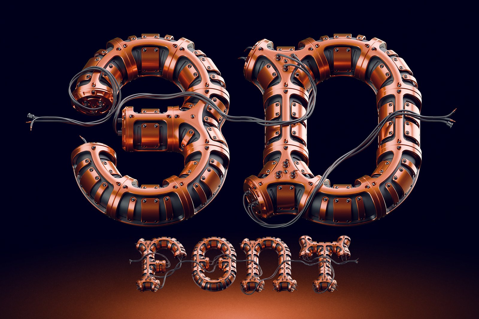 Quantum NRG - Color Bitmap Font