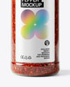 Glass Jar with Grounded Aleppo Pepper Mockup