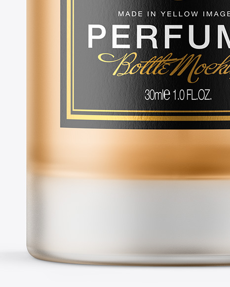 Color Liquid Frosted Glass Perfume Bottle Mockup