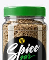 Plastic Spice Jar with Whole Cumin Mockup