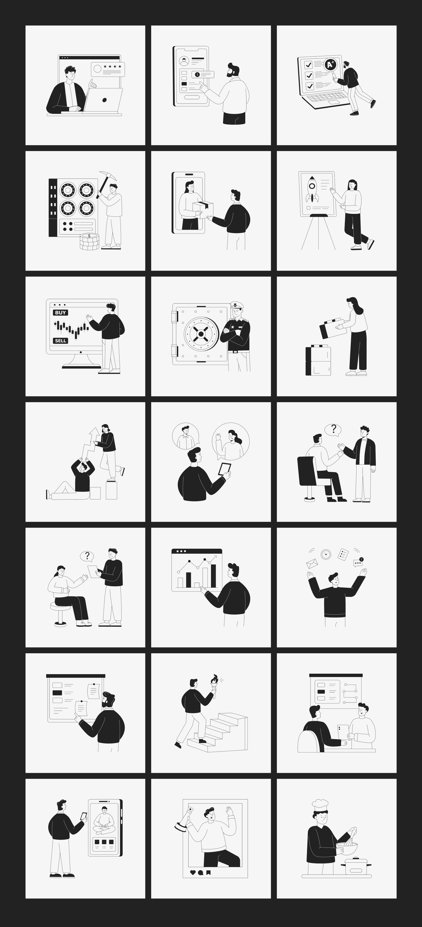 Knowledge and Growth Illustrations Bundle