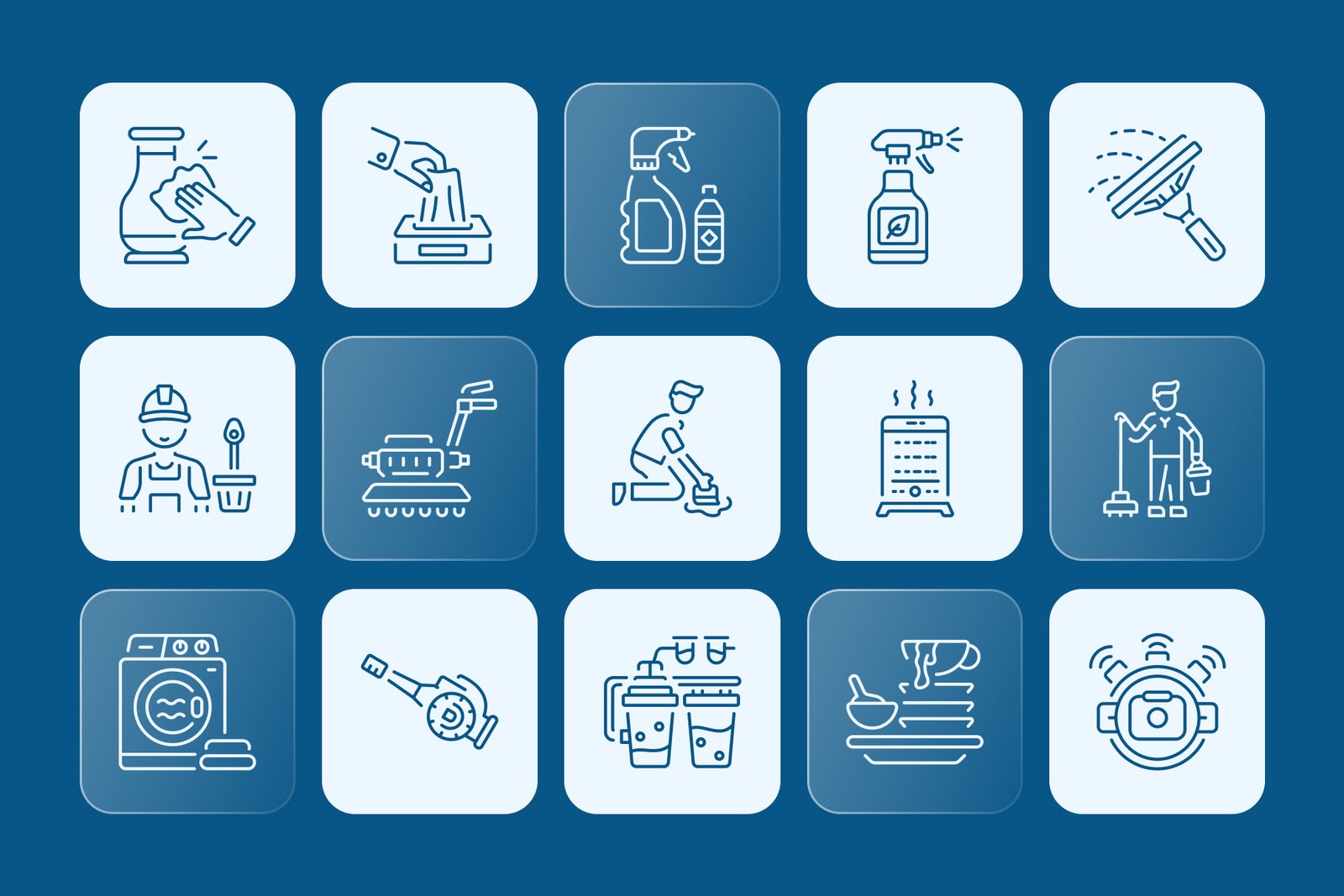 Cleaning Icon Art Set