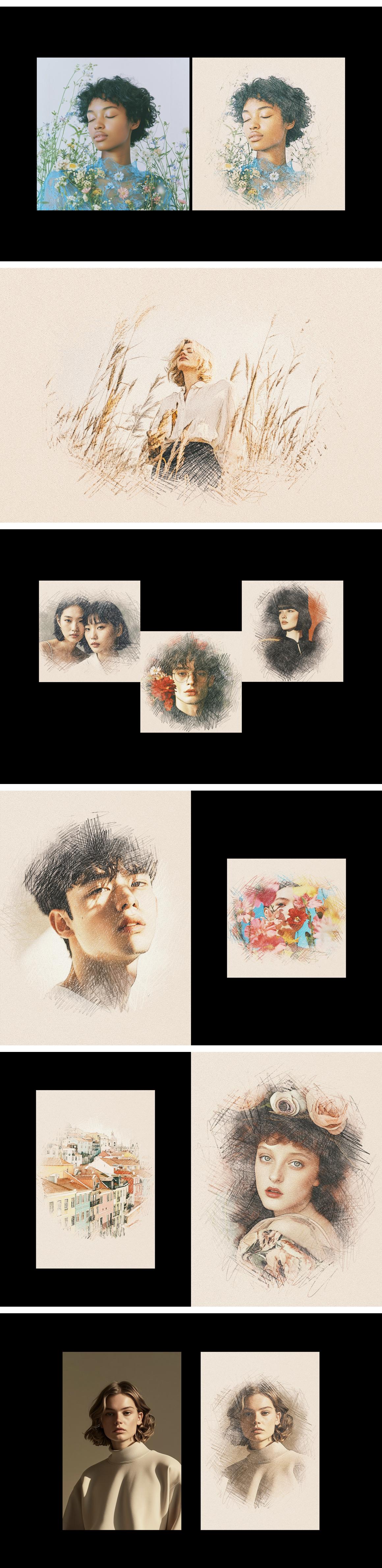 Vintage Sketching Effect
