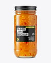 Glass Jar with Hot Pepper Jelly Mockup