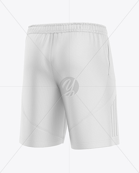 Training Shorts Mockup - Back Half Side View