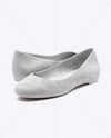 Pair of Suede Ballet Flats Mockup