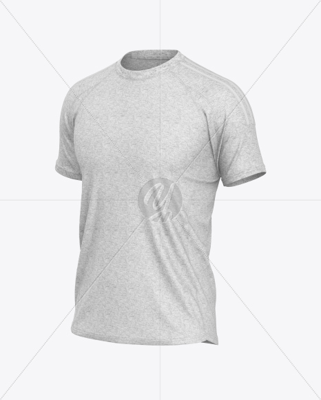 Heather T-Shirt Mockup - Half Side View