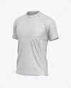 Heather T-Shirt Mockup - Half Side View