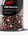 Spice Jar with Peppercorns Mix Mockup