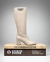 Women's High-Knee Boot on Shoe Box Mockup