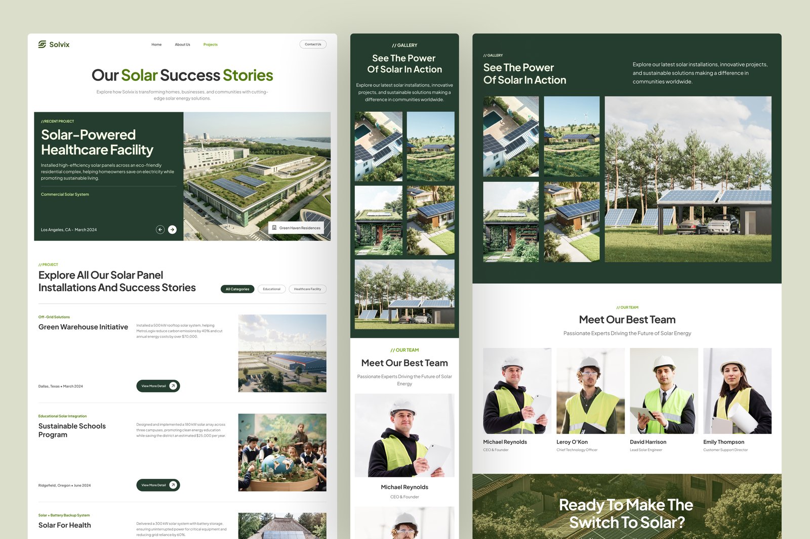 Solvix - Solar Panel Website