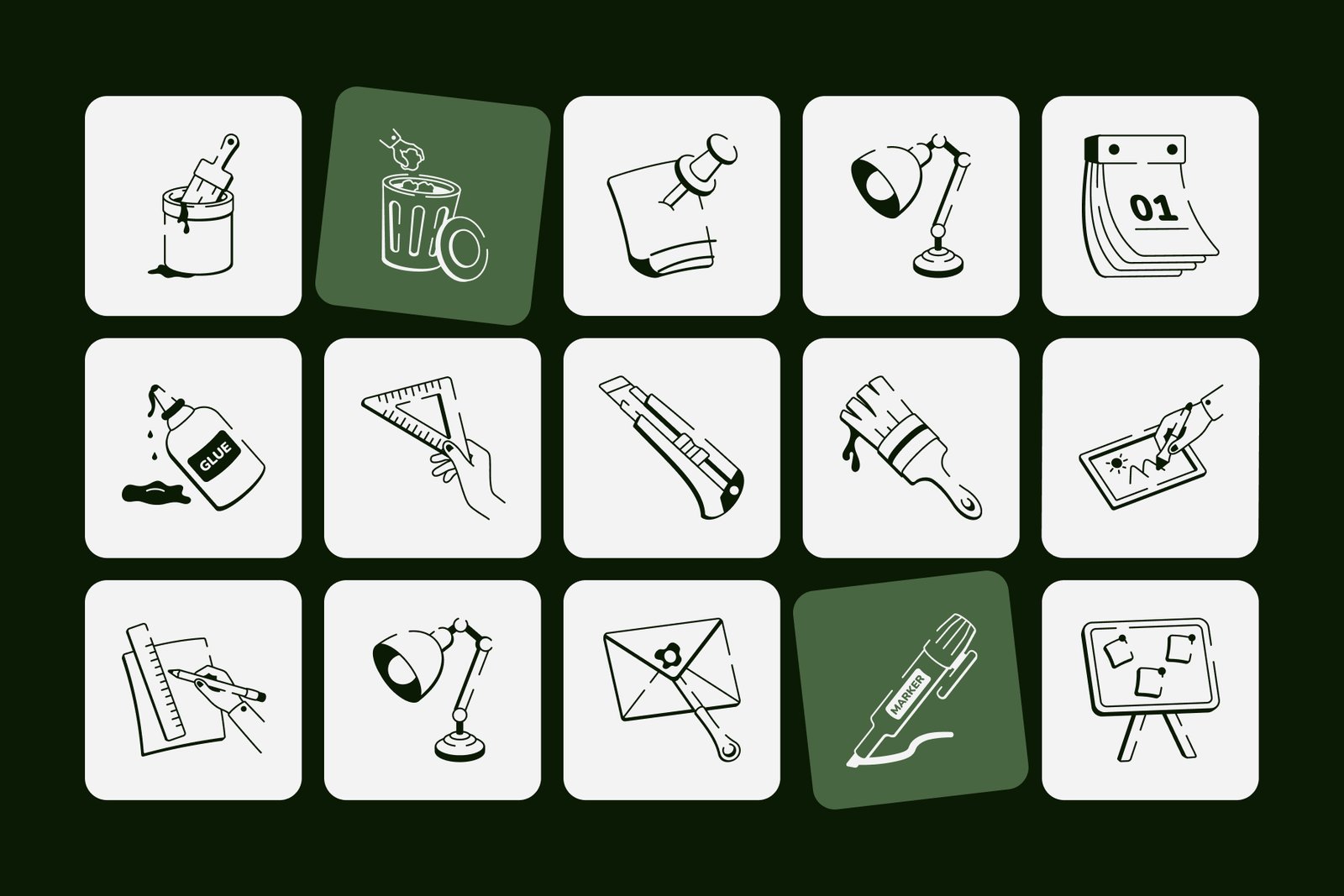 Stationery Tools Drawing Art Set