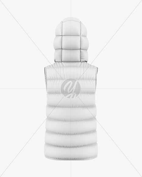 Hooded Down Vest Mockup