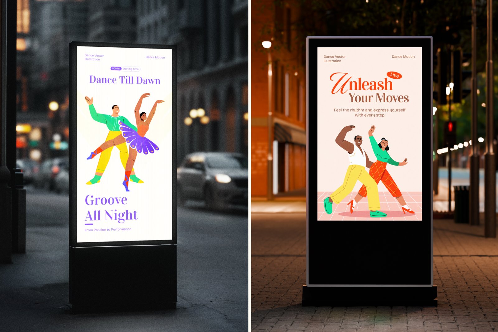 Dance Vector Illustration Set
