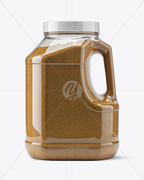 Plastic Jar with Grounded Coriander Mockup