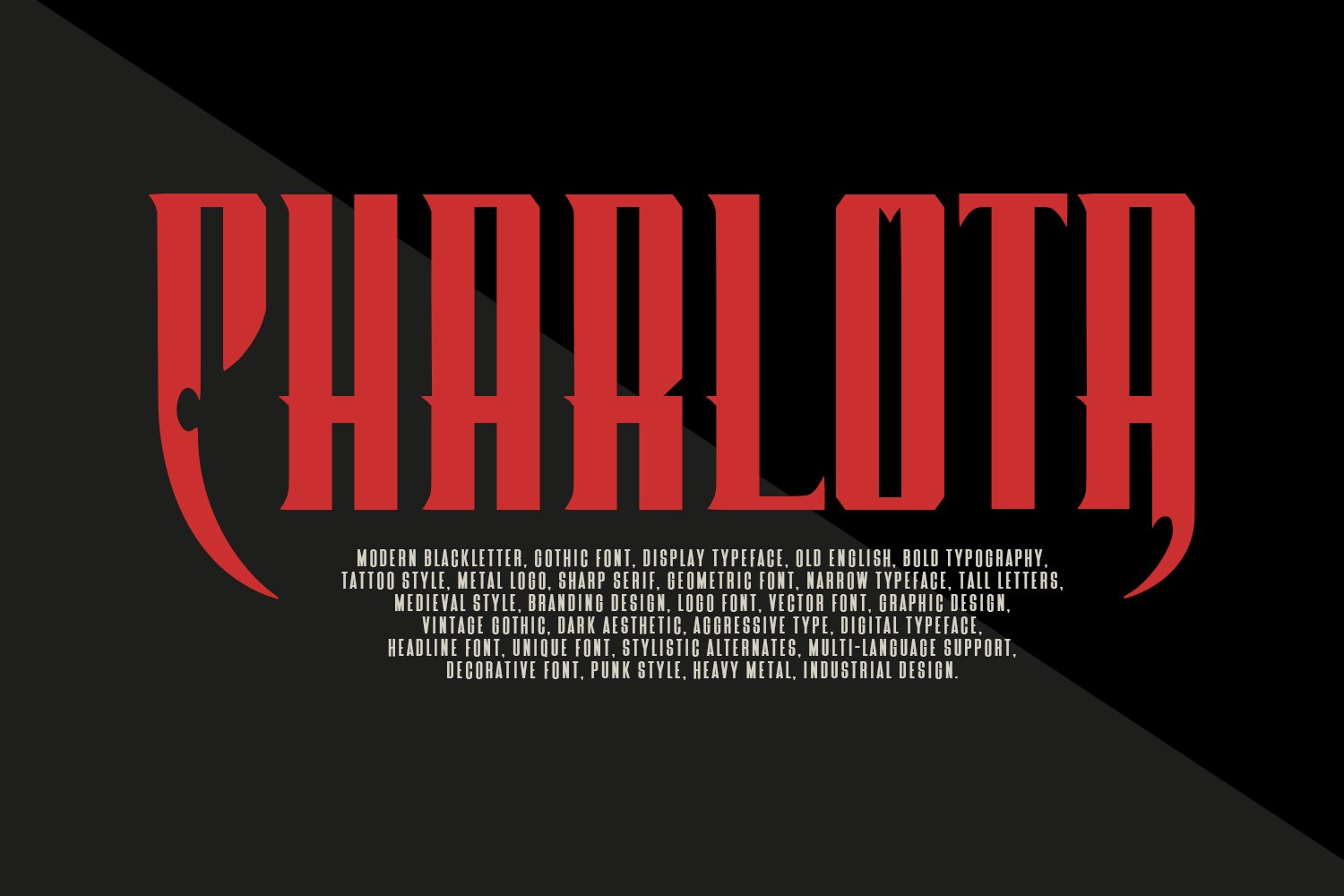 Perrownt Bold Modern Blackletter Display Font