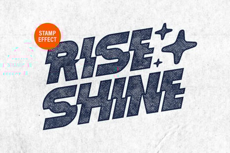 Halftone Stamp Logo Effect - Text effect photoshop