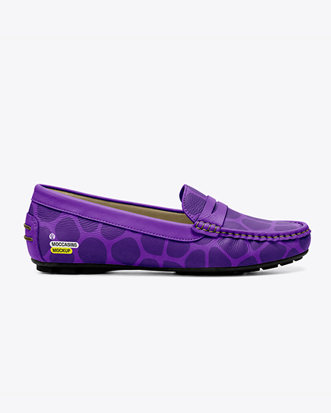 Women's Leather Moccasin Mockup - View