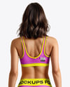 Woman Wearing a Crop Top and Leggings Mockup