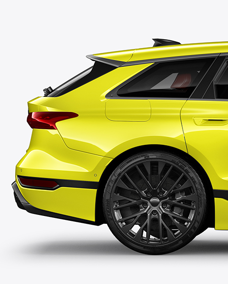 Electric Sportback Car Mockup - Side View