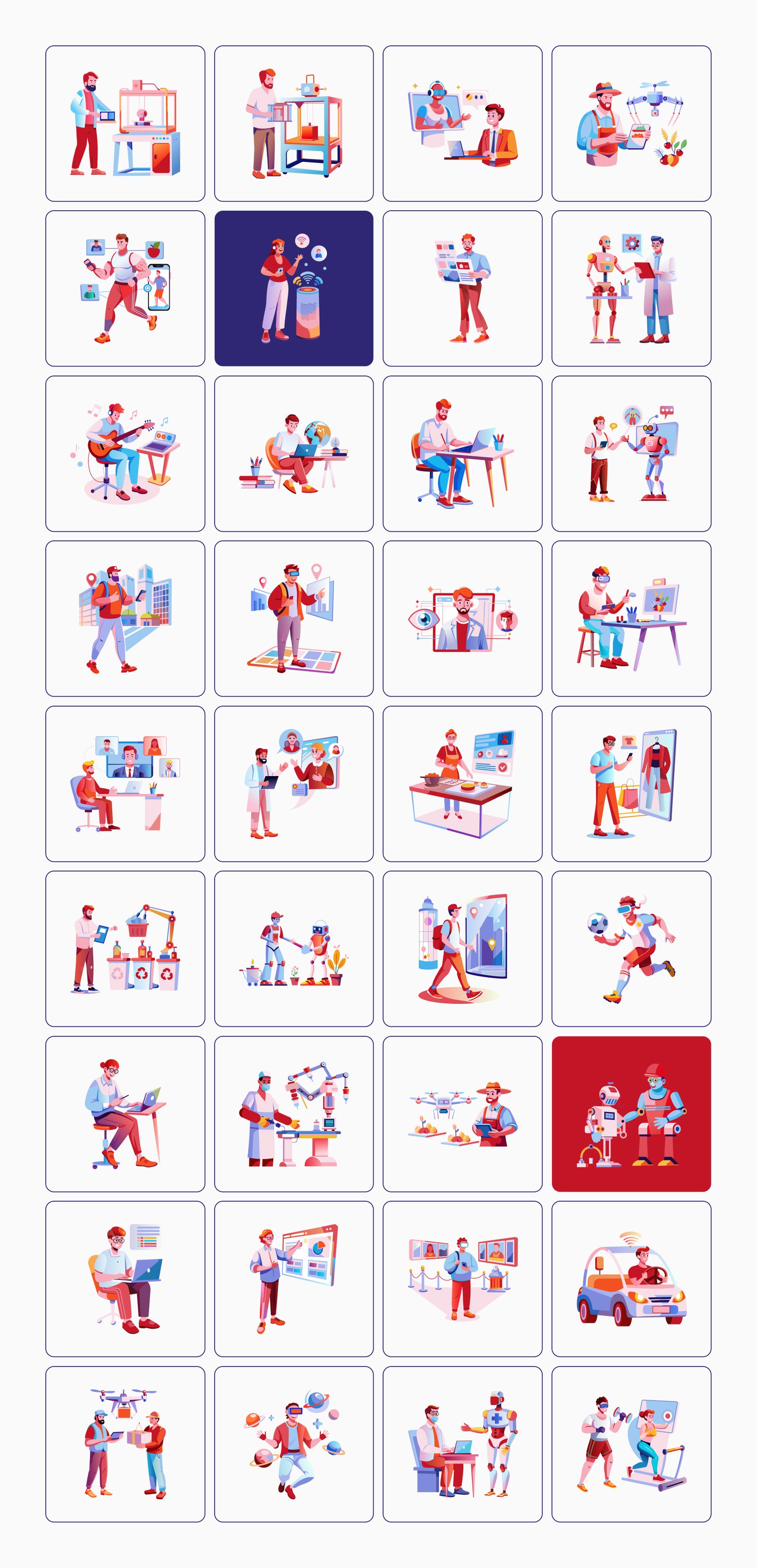 Technology Illustration Set