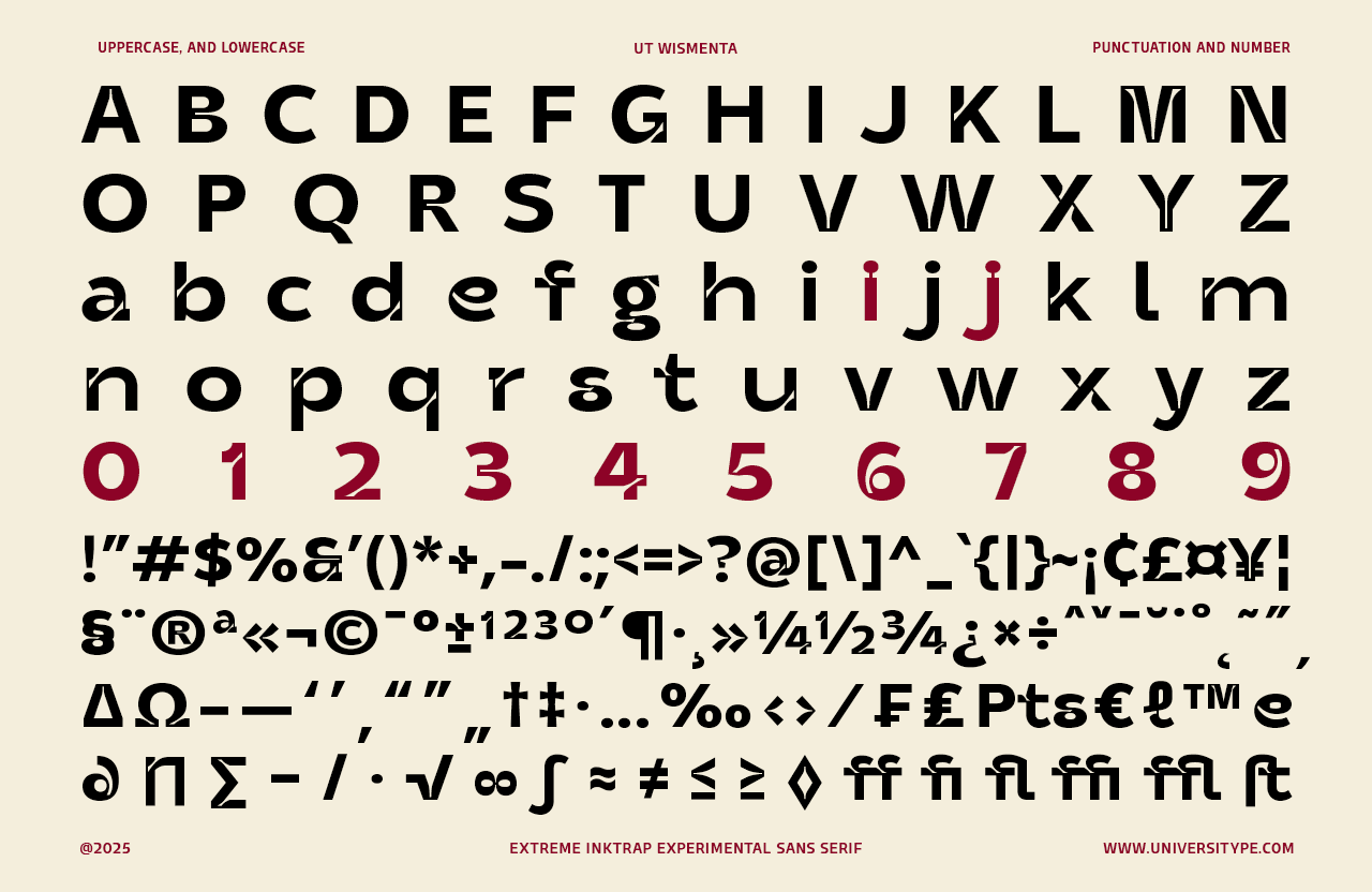 UT Wismenta - An Extreme Inktrap Sans Serif