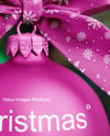Metallic Christmas Ball with Bow Mockup