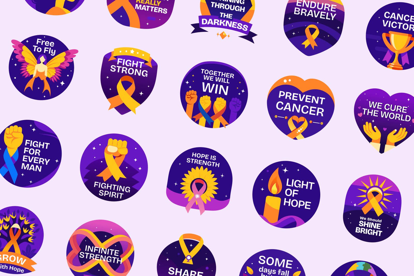 Cancer Awareness Stickers