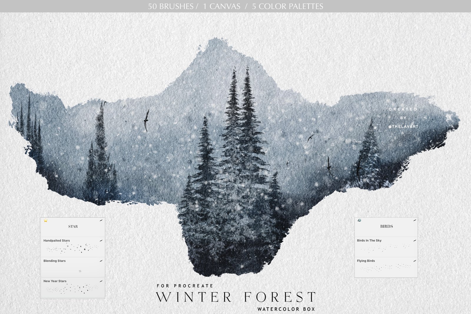 Winter Forest Box for Procreate