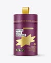 Kraft Paper Tube with Pull Tab Mockup