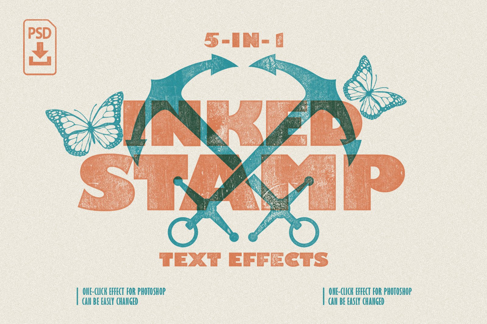 Inked Stamp Effect – 5 PSD Files
