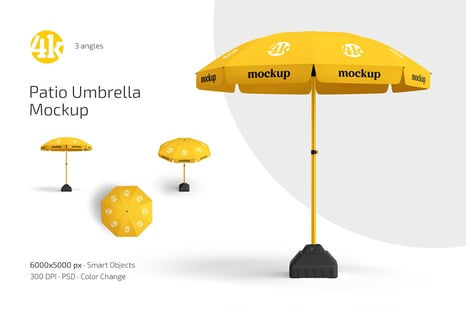 Patio Umbrella Mockup Set - Creative Store