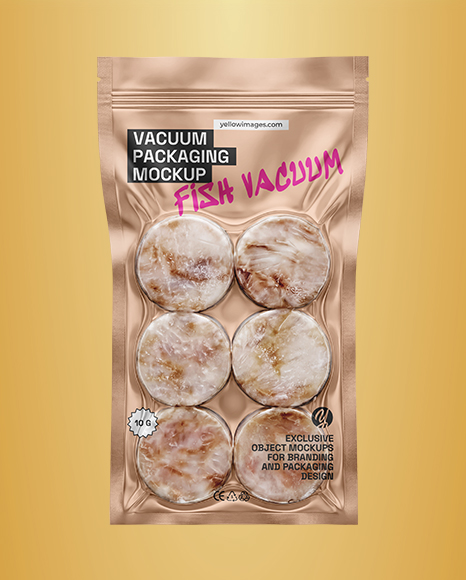Vacuum Pack with Frozen Fish Mockup