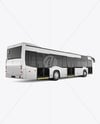 City Bus Mockup - Back Half Side View