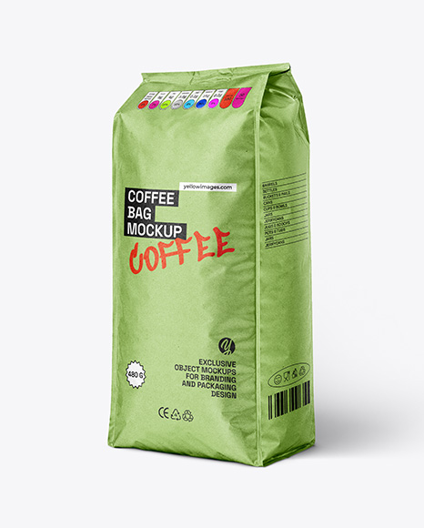Kraft Paper Coffee Bag Mockup