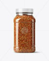 Plastic Jumbo Jar with Steak Seasoning Mockup