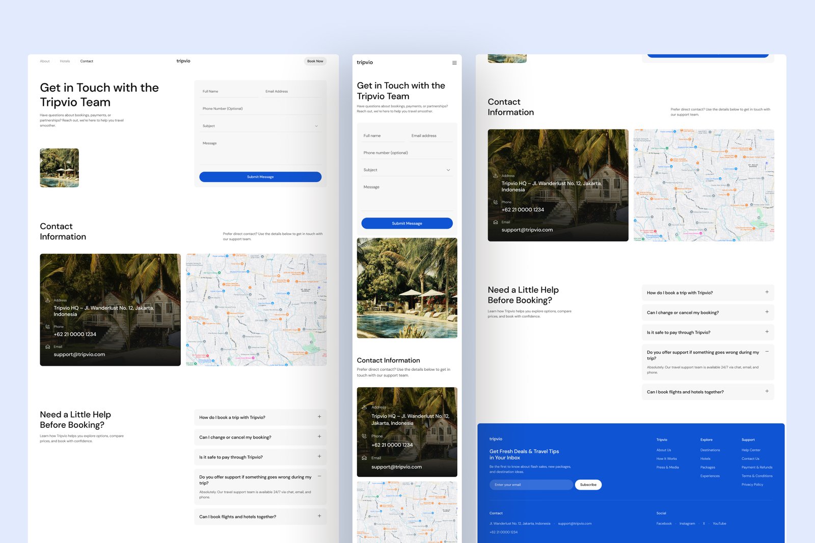 Tripvio – Hospitality Website UI Figma Template