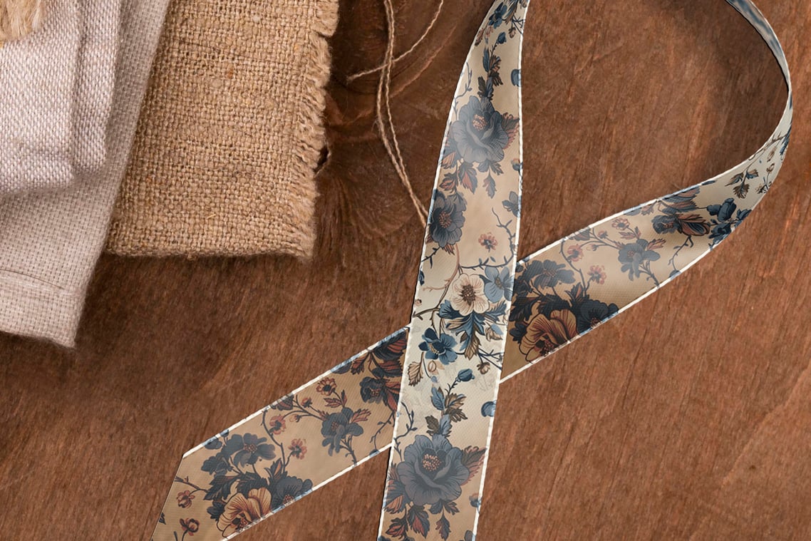 Wrapped Silk Ribbon Mockup