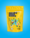 Matte Plastic Stand-up Pouch with Powder Scoop Mockup