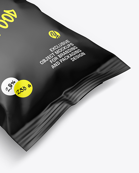 Matte Snack Pack Mockup - Half Side View