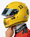 Man Wearing Racing Kit Mockup