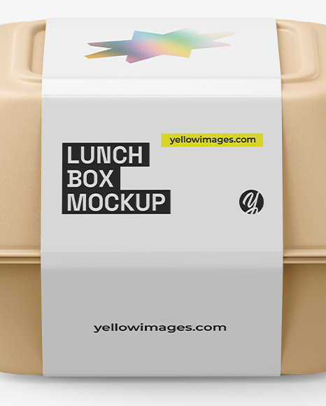 Lunch Box Mockup - Front View