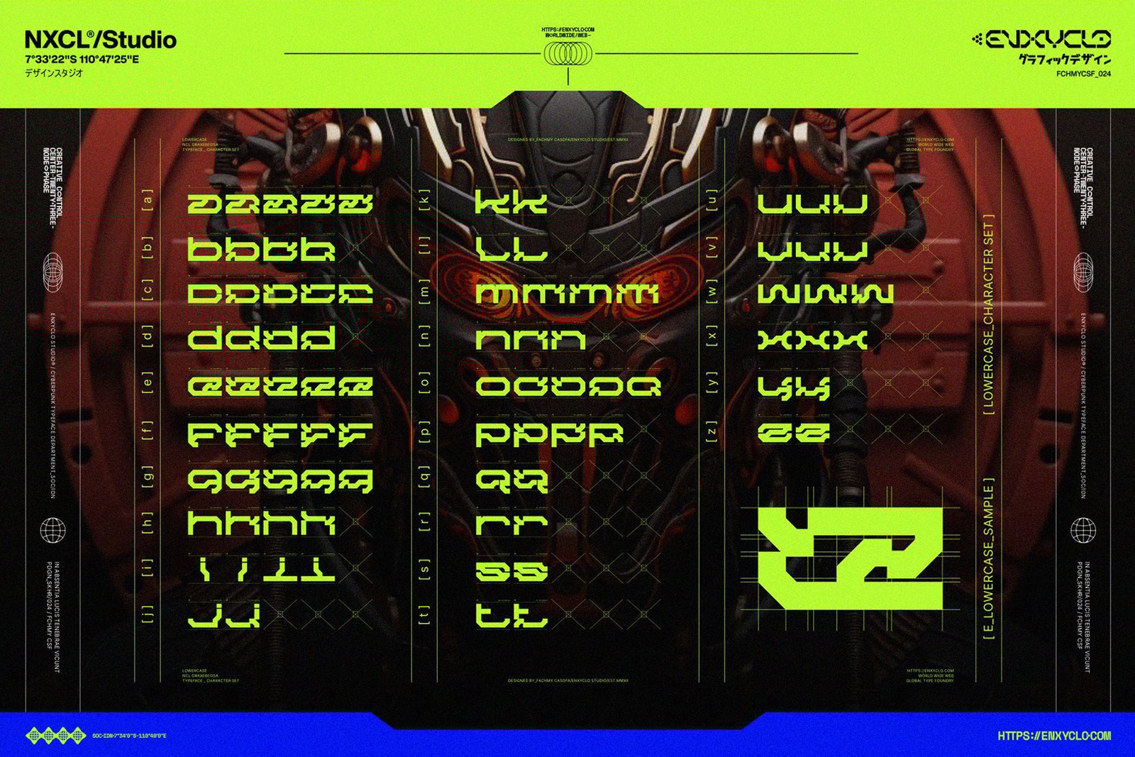 NCL GRAXEBEOSA FONT FAMILY - CYBERPUNK FUTURISTIC MECHA FONT