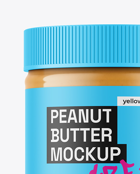 Jar With Peanut Butter Mockup