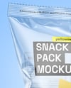 Transparent Clear Plastic Snack Bag Mockup