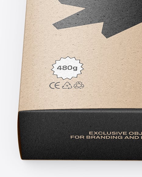 Kraft Paper Box in Sleeve Mockup