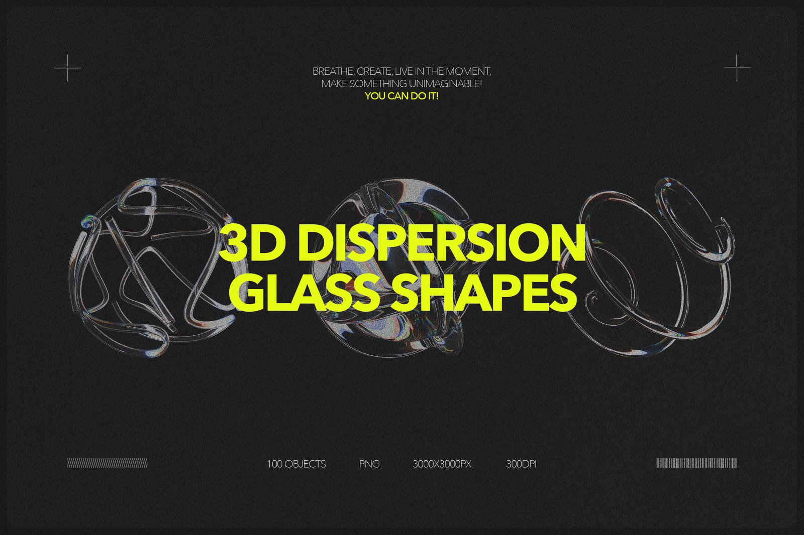 3D Dispersion Glass Shapes