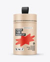 Kraft Paper Tube with Pull Tab Mockup