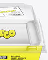 Paper Food Box with Clear Plastic Lid Mockup